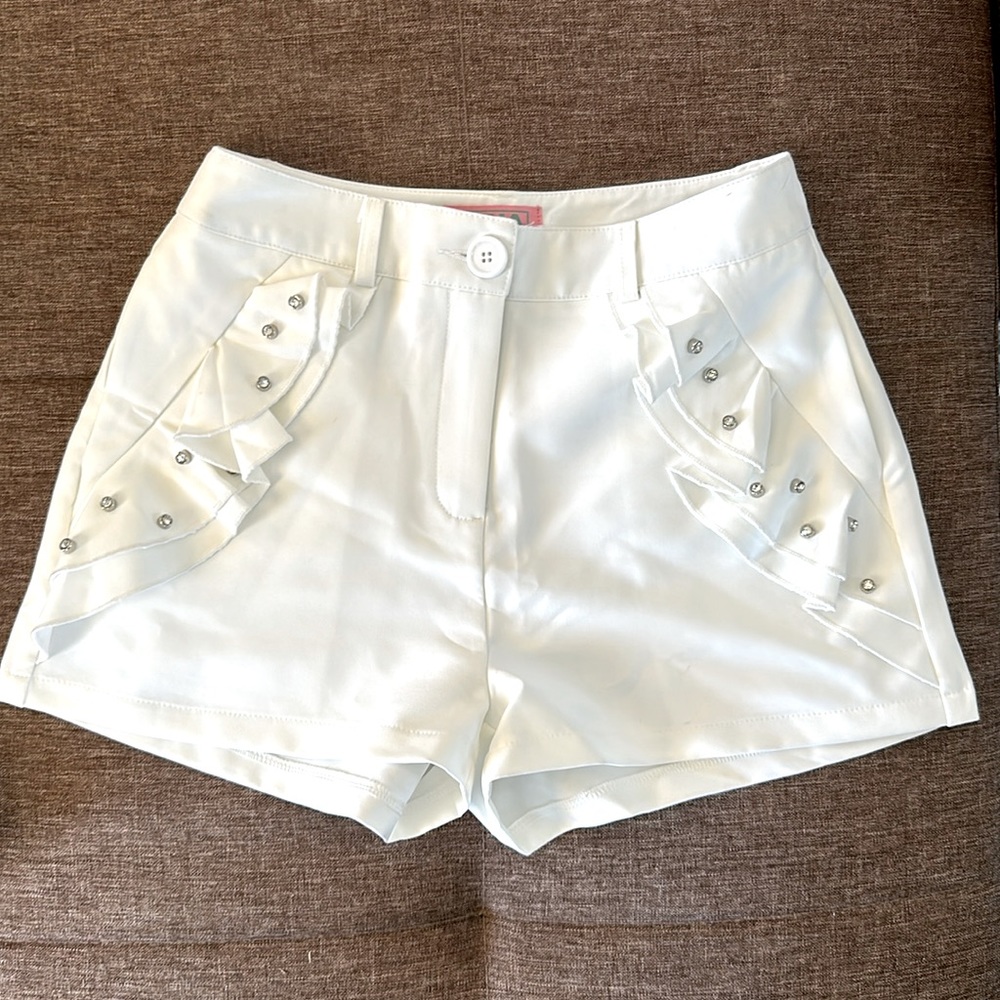 Gina White Jewel Shorts